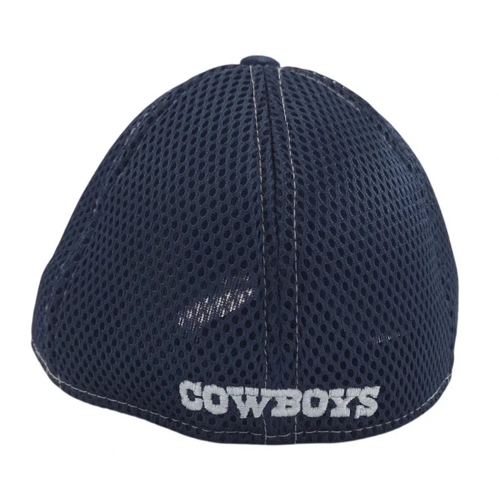 New Era Dallas Cowboys Hat YOUTH Navy Blue Fitted Cap 39THIRTY Mesh NEW